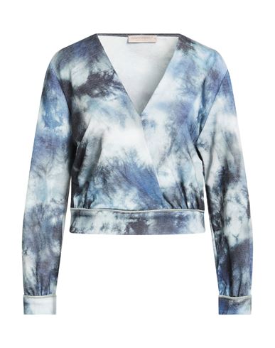 Rinascimento Woman Top Blue Size L Polyester, Cotton, Elastane