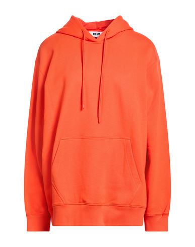 Msgm Woman Sweatshirt Orange Size Xl Cotton