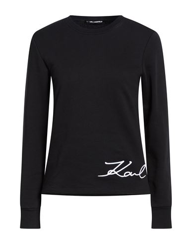 Karl Lagerfeld Woman Sweatshirt Black Size Xs Organic Cotton