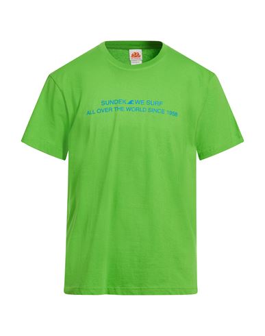 Sundek Man T-shirt Light Green Size Xl Cotton