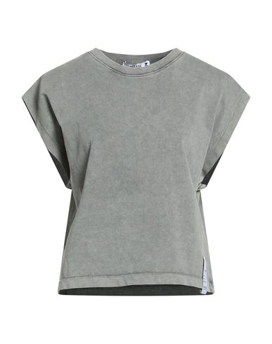 Please Woman T-shirt Grey Size S Cotton In Gray