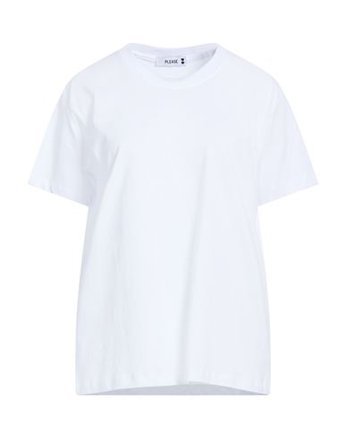 Please Woman T-shirt White Size M Cotton