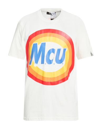 M.c.u Marco Cassese Union M. C.u. Marco Cassese Union Man T-shirt White Size Xxl Cotton, Swarovski Crystal