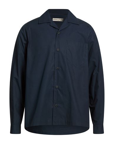 Modes Garments Man Shirt Navy Size L Cotton In Blue
