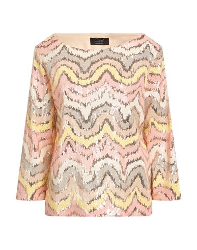 Clips Woman Top Pink Size 10 Polyester