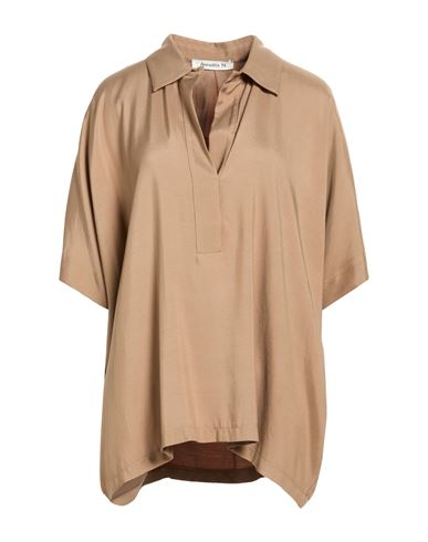 Annarita N Woman Top Camel Size L Viscose In Sand