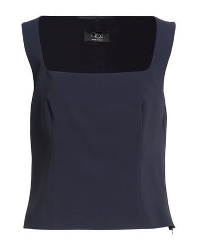 Clips Woman Top Midnight Blue Size 12 Viscose, Acetate, Elastane In Black