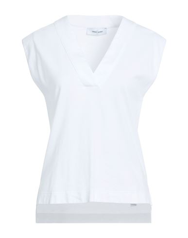 Gran Sasso Woman T-shirt White Size 8 Cotton In Red