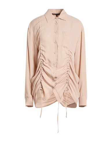 Babylon Woman Shirt Beige Size 8 Polyester In Metallic