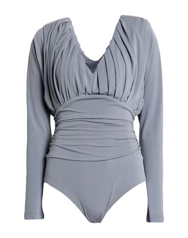 Babylon Woman Bodysuit Grey Size 6 Polyester, Elastane In Blue