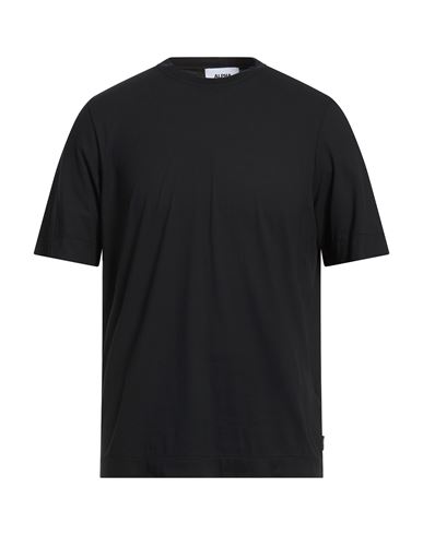 Alpha Studio Man T-shirt Black Size 46 Cotton, Elastane