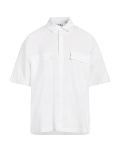 Alpha Studio Man Shirt White Size 46 Cotton, Elastane