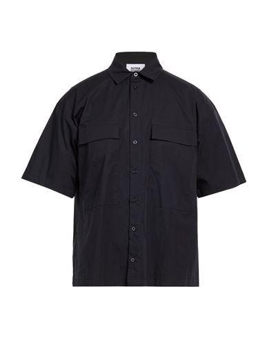 Alpha Studio Man Shirt Midnight Blue Size 42 Cotton, Elastane