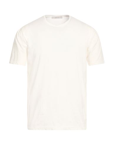 Vneck Man T-shirt White Size M Cotton