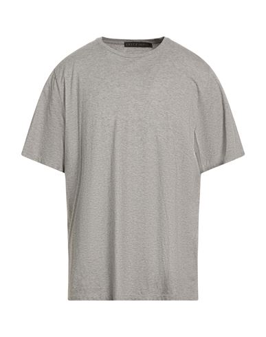 Vneck Man T-shirt Grey Size 3xl Cotton In Gray