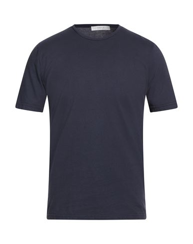 Vneck Man T-shirt Navy Size S Cotton In Blue