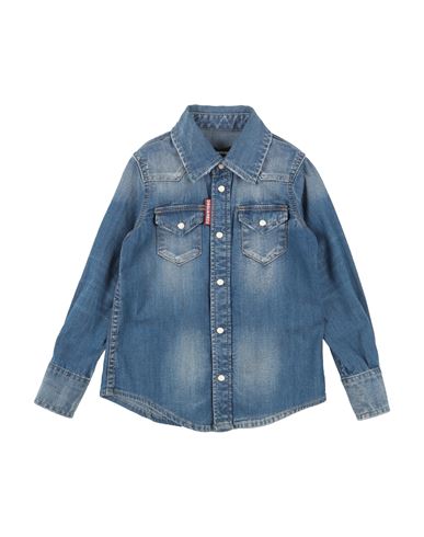 Dsquared2 Babies'  Toddler Denim Shirt Blue Size 6 Cotton, Elastane