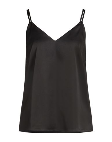 Diesel Woman Top Black Size L Polyester, Elastane