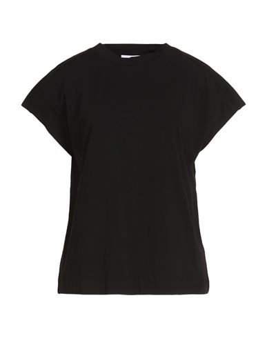 Alpha Studio Woman T-shirt Black Size 12 Cotton, Elastane