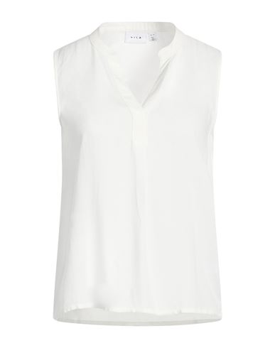 Vila Woman Top White Size 12 Livaeco By Birla Cellulose