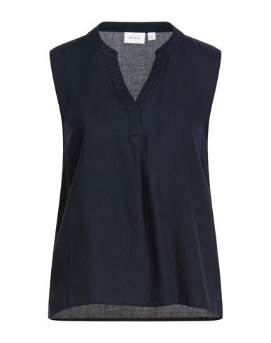 Vila Woman Top Midnight Blue Size 10 Livaeco By Birla Cellulose