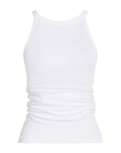 Alpha Studio Woman Top White Size 10 Cotton, Elastane