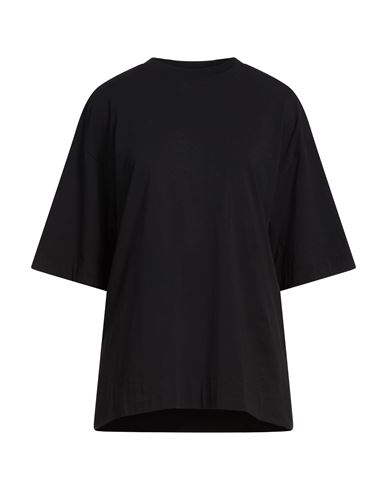 Alpha Studio Woman T-shirt Black Size 10 Cotton, Elastane