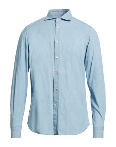 Boglioli Man Shirt Light Blue Size 17 ½ Cotton