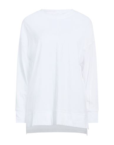 Alpha Studio Woman T-shirt White Size 10 Cotton, Elastane