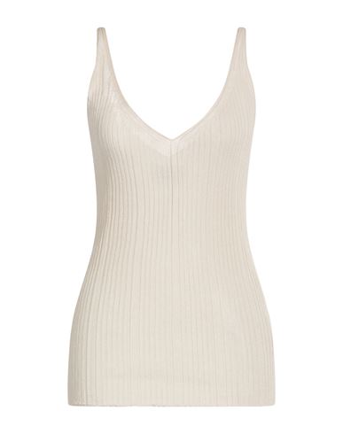 Alpha Studio Woman Top Beige Size 8 Viscose, Polyester In White