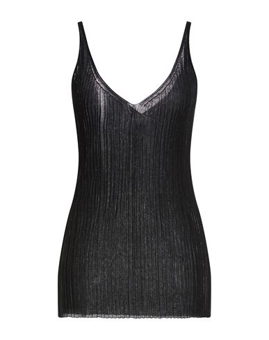 Alpha Studio Woman Top Black Size 12 Viscose, Polyester