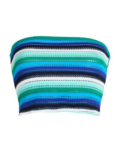 Nora Barth Woman Top Azure Size 14 Cotton, Elastane In Blue