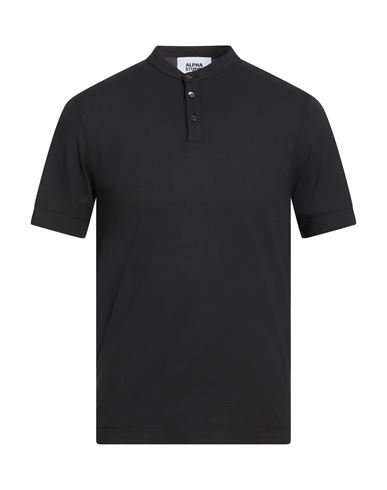 Alpha Studio Man T-shirt Black Size 38 Cotton, Elastane
