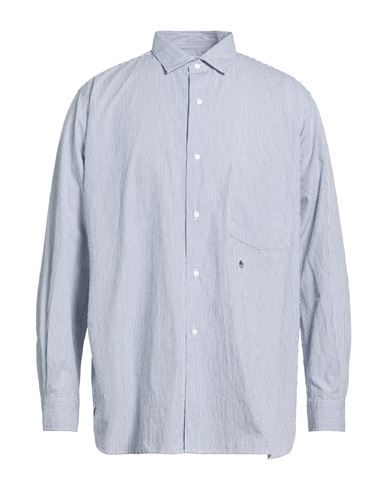 Nanamica Nanamíca Man Shirt Navy Size L Cotton, Polyester In Blue