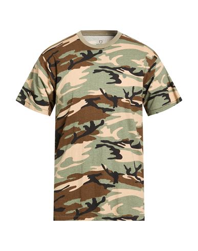 Brixton Man T-shirt Military Green Size M Cotton In Multi