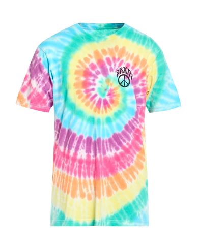 Brixton Man T-shirt Azure Size M Cotton In Multi