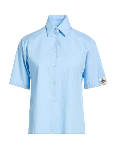 Bally Woman Shirt Light Blue Size 10 Cotton In Black