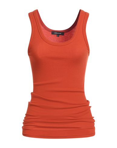 Barbara Bui Woman Tank Top Rust Size S Cotton, Elastane In Red