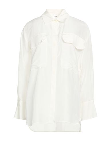 Solotre Woman Shirt Off White Size 8 Cotton, Silk