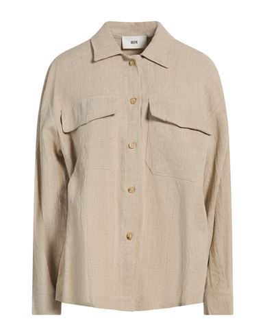 Solotre Woman Shirt Beige Size 6 Linen In Sand