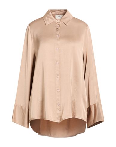 Vicolo Woman Shirt Sand Size M Viscose In Neutral
