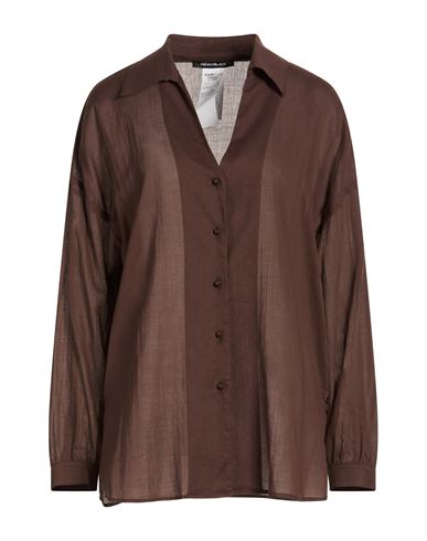 Pennyblack Woman Shirt Dark Brown Size 10 Cotton