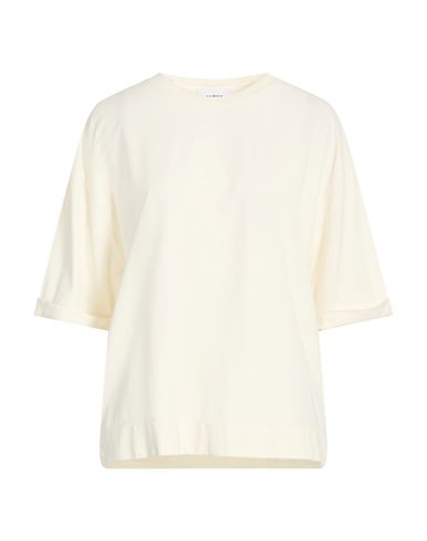 Alpha Studio Woman T-shirt Off White Size 12 Cotton, Elastane In Neutral