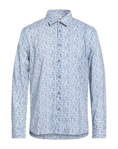 Seinse Man Shirt Blue Size Xl Cotton