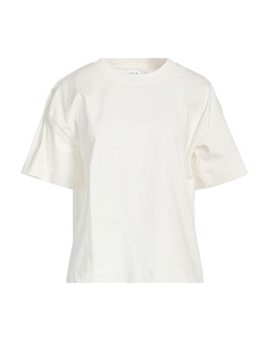 Vila Woman T-shirt White Size L Organic Cotton, Cotton