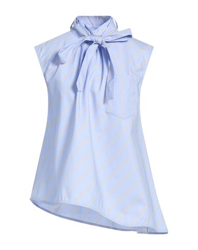 Room 52 Woman Top Sky Blue Size 10 Cotton, Polyester