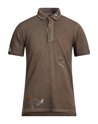 Bob Man Polo Shirt Grey Size M Cotton In Gray