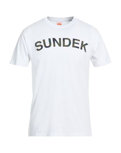 Sundek Man T-shirt White Size Xxl Cotton
