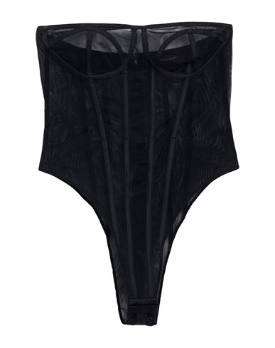 Mvp Wardrobe Woman Bodysuit Black Size 6 Polyamide, Elastane