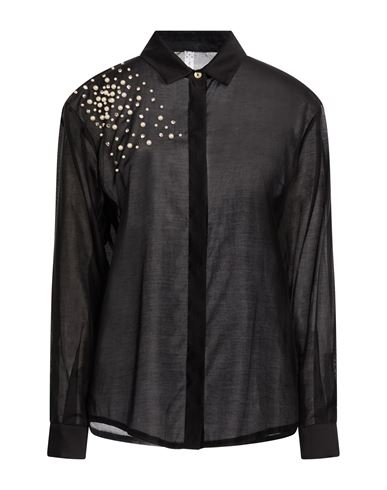 Zahjr Woman Shirt Black Size L Lyocell, Polyester